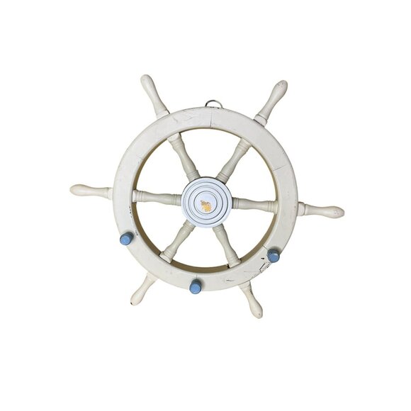 Nautical Wooden Ship Wheel Wall Decor By World Bazaars Inc. - Picture 1 of 7